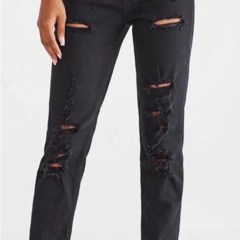 Aeropostale W Distressed Mom Jean